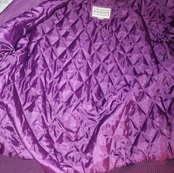 Vintage Purple Suede Quilted Bomber by Arizona Jean Co. - Picture 5 of 11